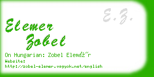 elemer zobel business card